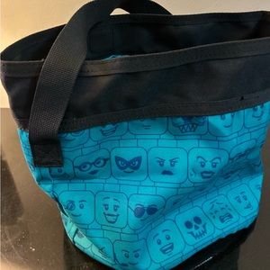 Lego Carry Gear Solutions Carry Bag Mini Figure Design Turquoise 12.5x8" New b27